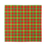 Christmas Buffalo Plaid Print Silk Bandana