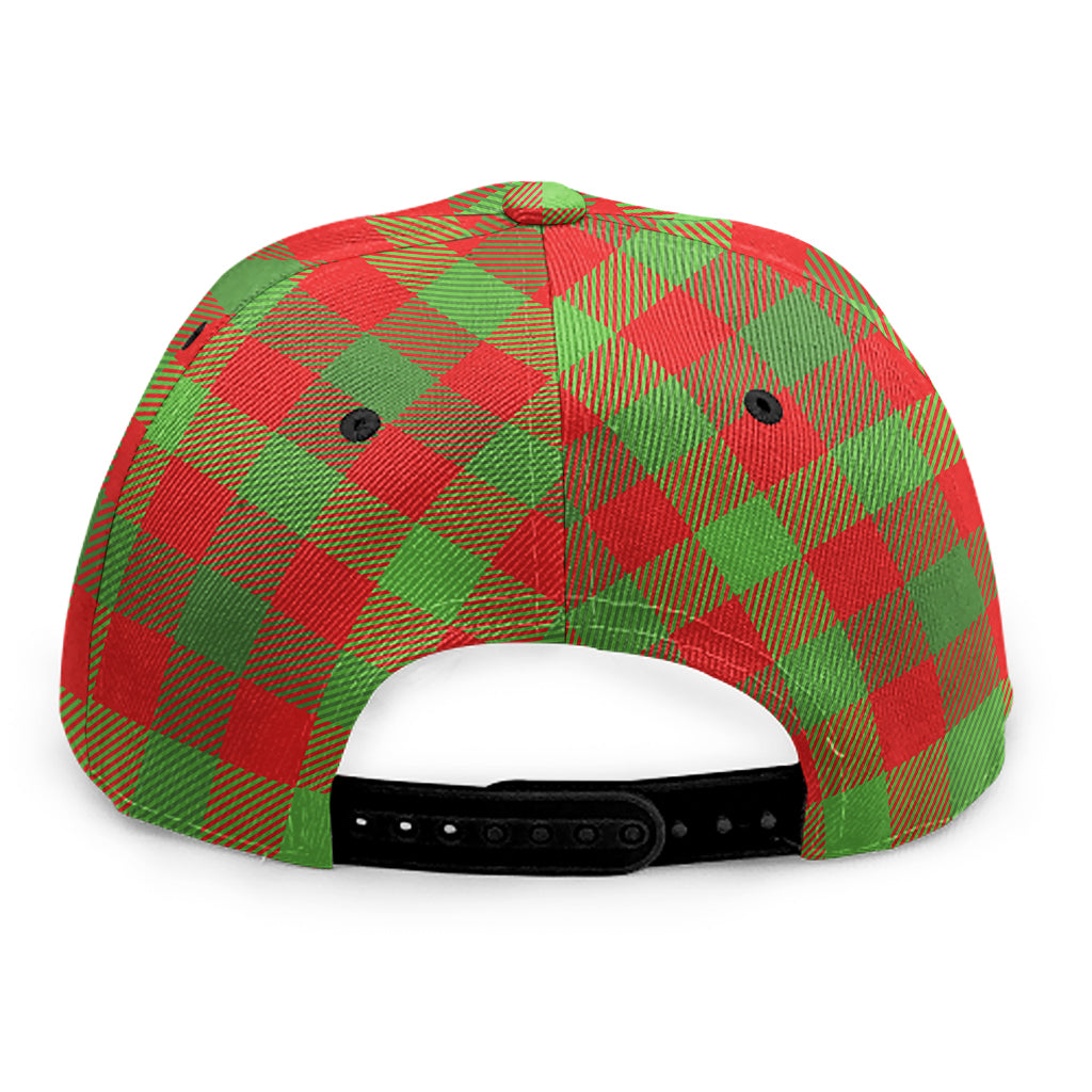 Christmas Buffalo Plaid Print Snapback Cap
