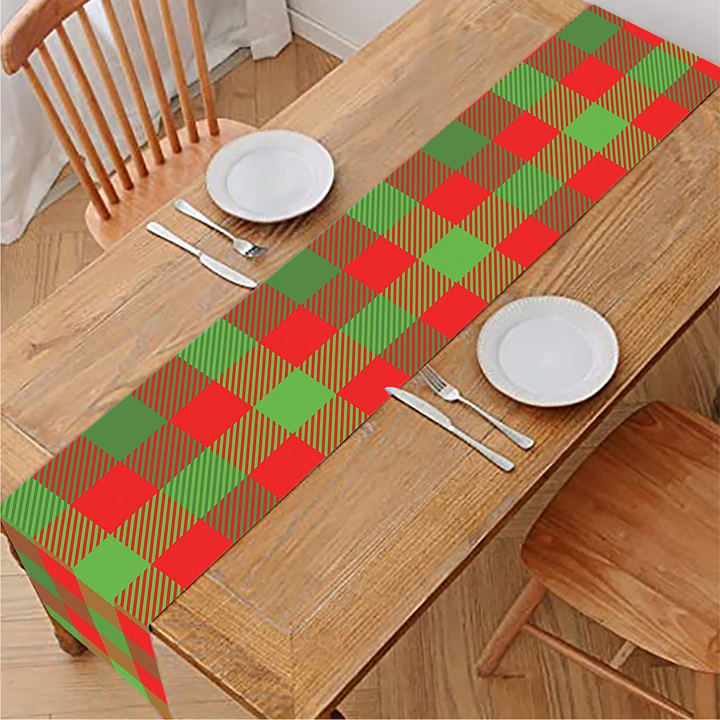 Christmas Buffalo Plaid Print Table Runner