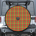 Christmas Buffalo Plaid Print Tire Cover With Camera Hole