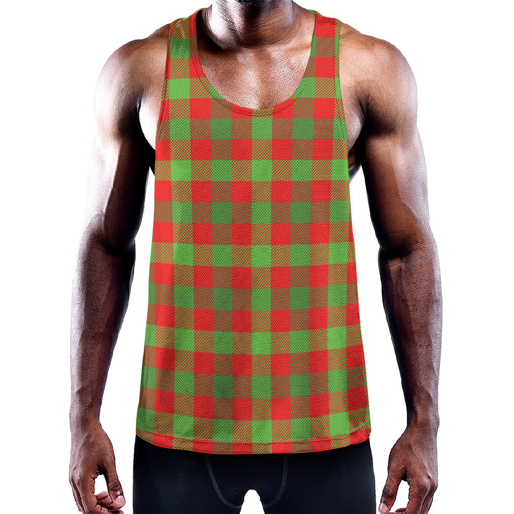 Christmas Buffalo Plaid Print Training Tank Top
