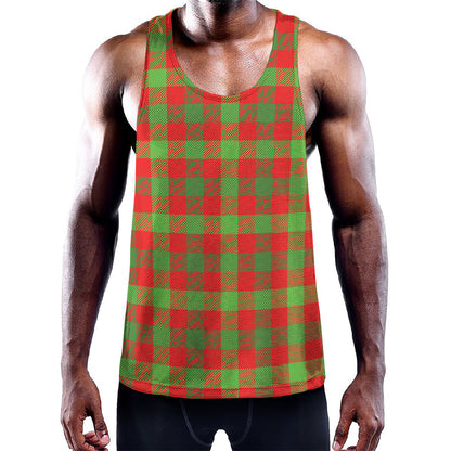 Christmas Buffalo Plaid Print Training Tank Top