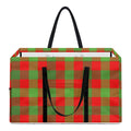 Christmas Buffalo Plaid Print Utility Tote Bag