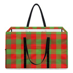 Christmas Buffalo Plaid Print Utility Tote Bag