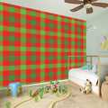 Christmas Buffalo Plaid Print Wall Sticker