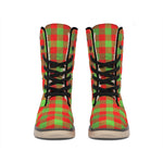 Christmas Buffalo Plaid Print Winter Boots