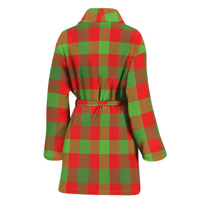 Christmas Buffalo Plaid Print Women's Bathrobe