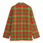 Christmas Buffalo Plaid Print Women's Blazer