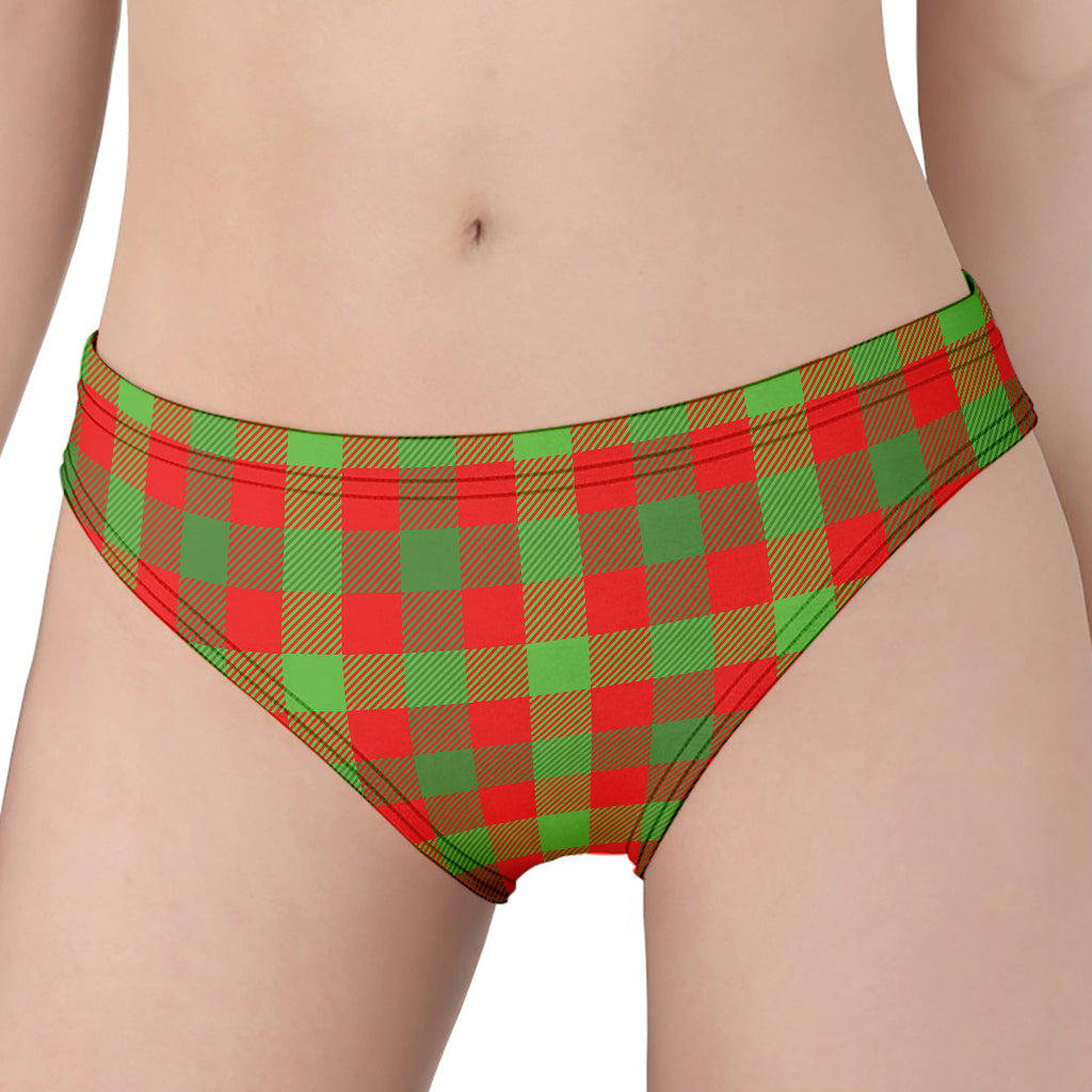 Christmas Buffalo Plaid Print Women's Panties