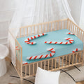 Christmas Candy Candies Pattern Print Baby Crib Sheet
