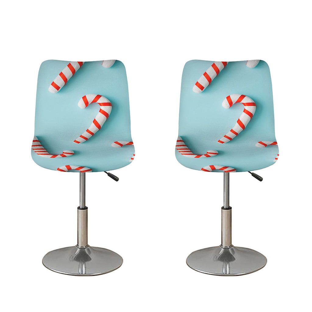 Christmas Candy Candies Pattern Print Bar Stool Covers