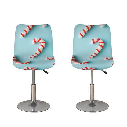 Christmas Candy Candies Pattern Print Bar Stool Covers