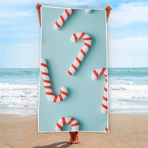 Christmas Candy Candies Pattern Print Beach Towel