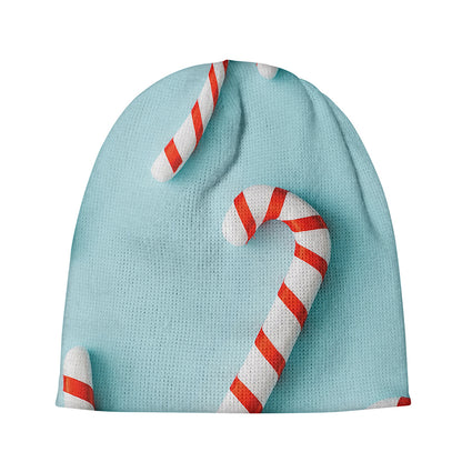 Christmas Candy Candies Pattern Print Beanie