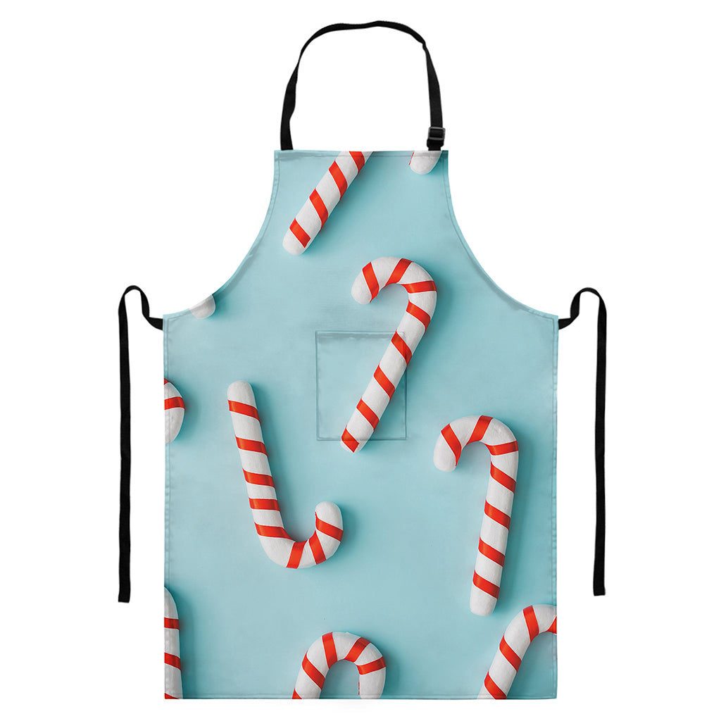 Christmas Candy Candies Pattern Print Bib Apron With Pocket