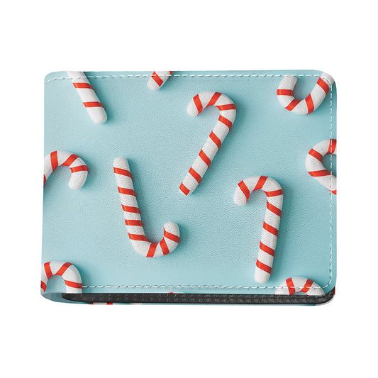 Christmas Candy Candies Pattern Print Bifold Wallet