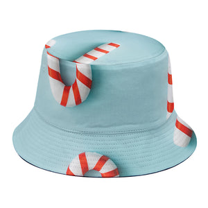 Christmas Candy Candies Pattern Print Bucket Hat