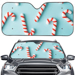 Christmas Candy Candies Pattern Print Car Windshield Sun Shade