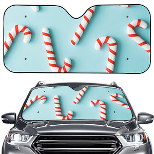 Christmas Candy Candies Pattern Print Car Windshield Sun Shade