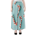 Christmas Candy Candies Pattern Print Chiffon Maxi Skirt