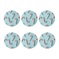 Christmas Candy Candies Pattern Print Coaster Set