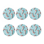 Christmas Candy Candies Pattern Print Coaster Set