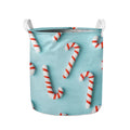 Christmas Candy Candies Pattern Print Collapsible Laundry Basket