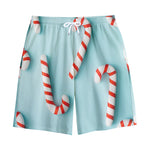 Christmas Candy Candies Pattern Print Cotton Shorts