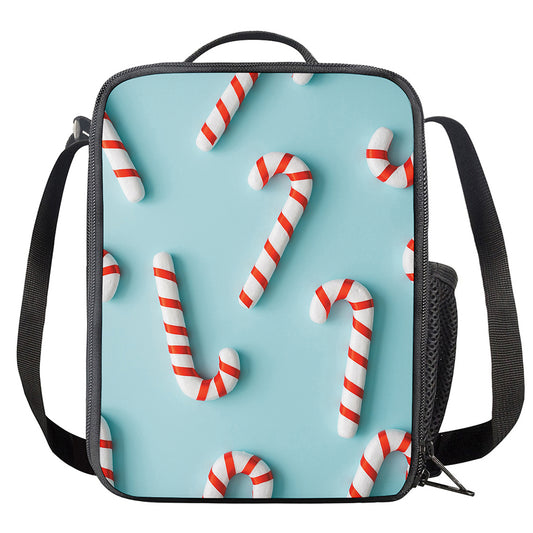 Christmas Candy Candies Pattern Print Crossbody Lunch Bag