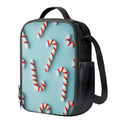 Christmas Candy Candies Pattern Print Crossbody Lunch Bag