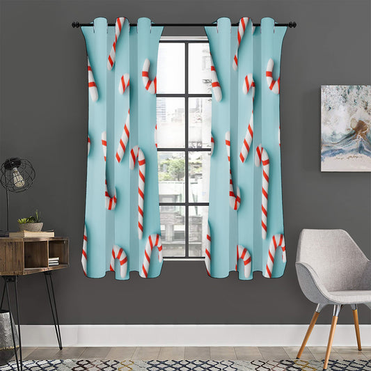Christmas Candy Candies Pattern Print Curtain