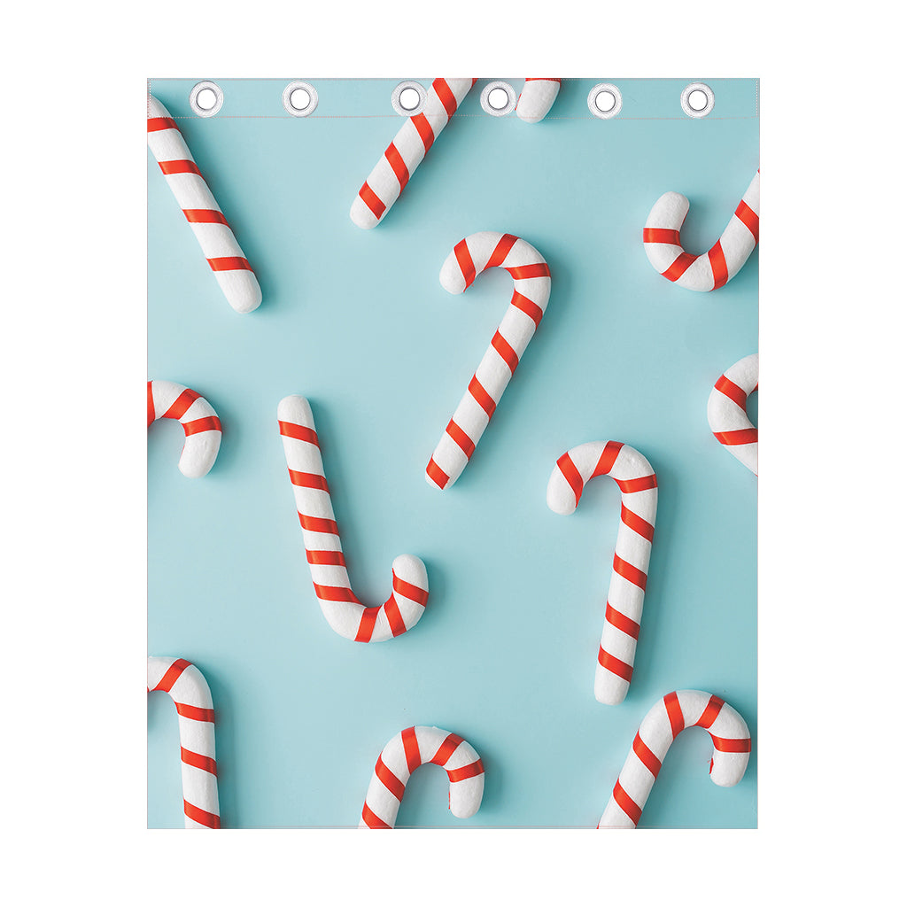 Christmas Candy Candies Pattern Print Curtain