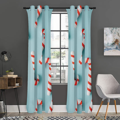 Christmas Candy Candies Pattern Print Curtain