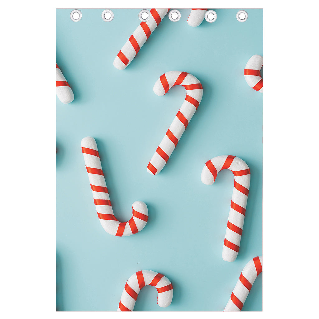 Christmas Candy Candies Pattern Print Curtain