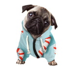 Christmas Candy Candies Pattern Print Dog Zip Up Hoodie