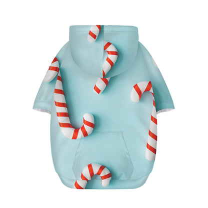 Christmas Candy Candies Pattern Print Dog Zip Up Hoodie