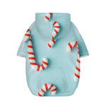 Christmas Candy Candies Pattern Print Dog Zip Up Hoodie