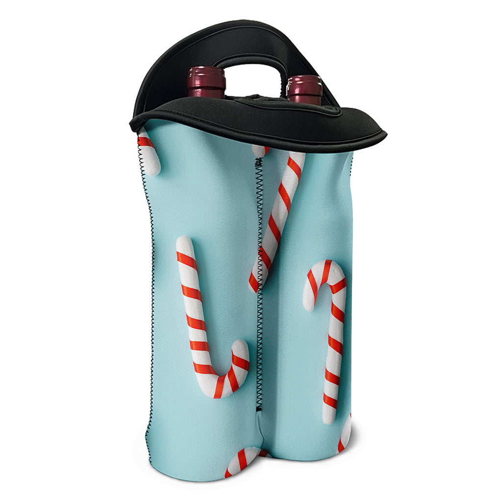 Christmas Candy Candies Pattern Print Double Neoprene Wine Tote
