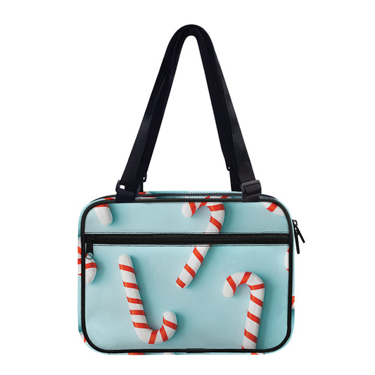 Christmas Candy Candies Pattern Print Double Strap Bible Bag