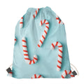 Christmas Candy Candies Pattern Print Drawstring Bag