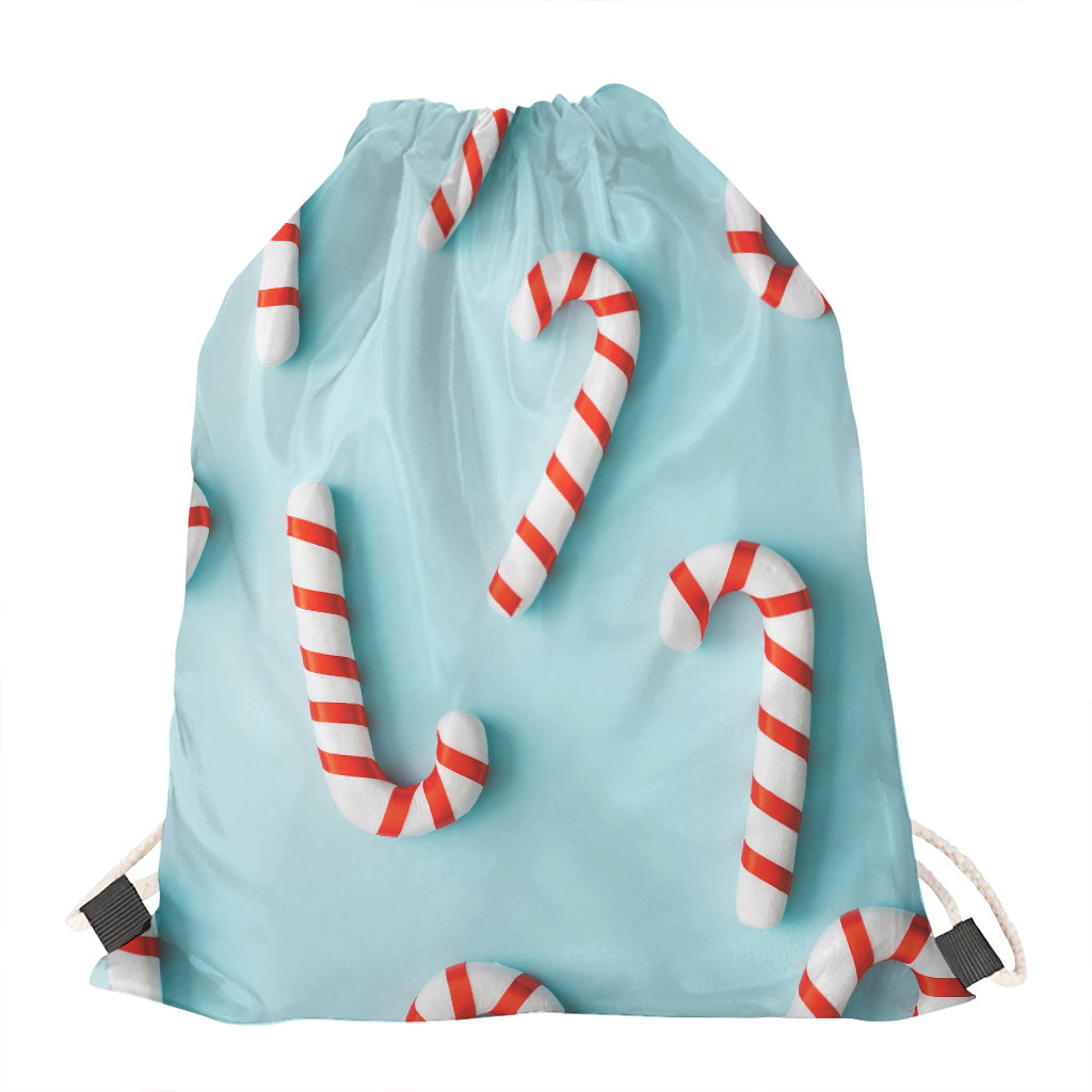 Christmas Candy Candies Pattern Print Drawstring Bag