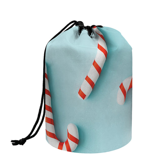 Christmas Candy Candies Pattern Print Drawstring Makeup Bag