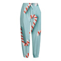 Christmas Candy Candies Pattern Print Fleece Lined Knit Pants
