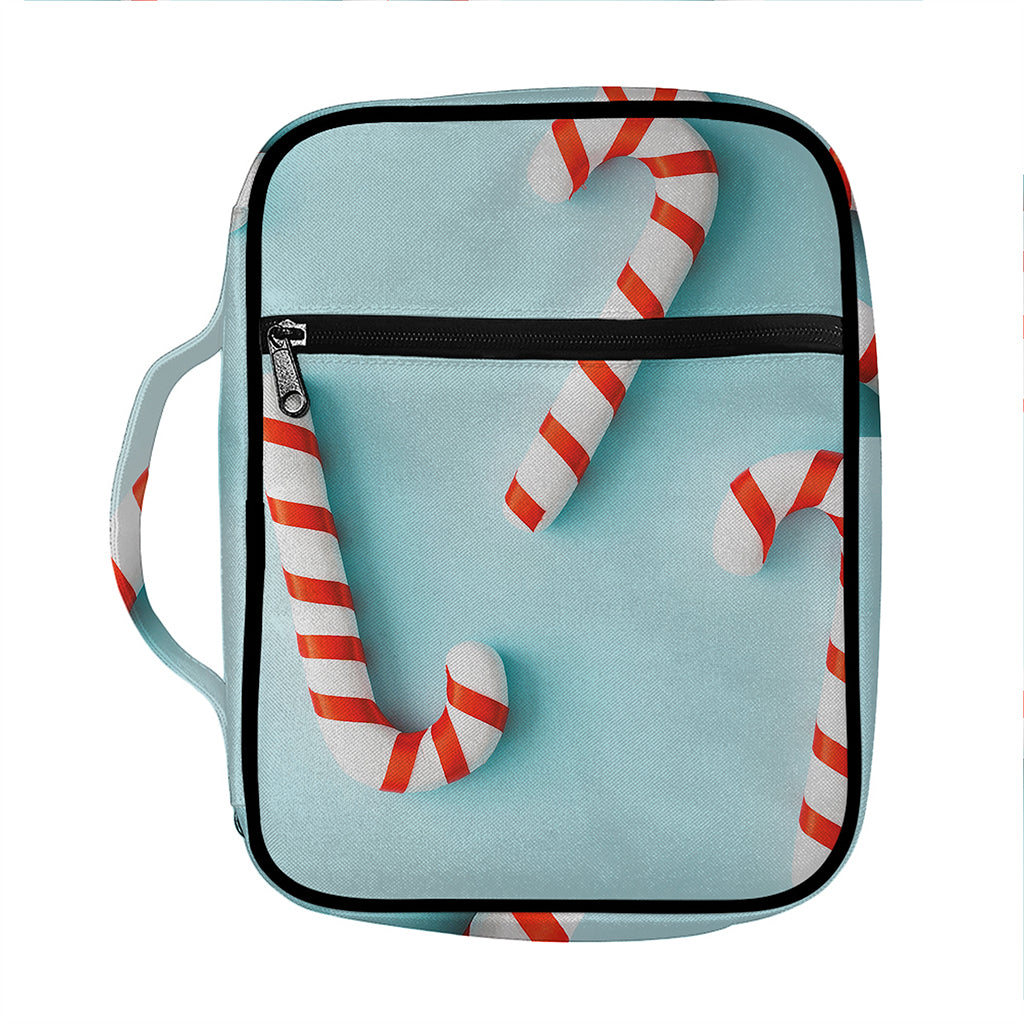 Christmas Candy Candies Pattern Print Front Pocket Bible Bag