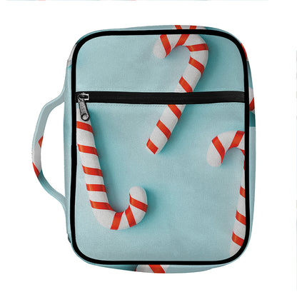 Christmas Candy Candies Pattern Print Front Pocket Bible Bag