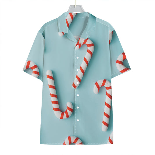 Christmas Candy Candies Pattern Print Hawaiian Shirt