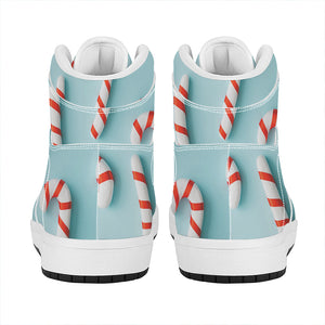 Christmas Candy Candies Pattern Print High Top Leather Sneakers