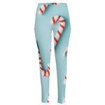 Christmas Candy Candies Pattern Print High-Waisted Pocket Leggings