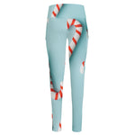 Christmas Candy Candies Pattern Print High-Waisted Pocket Leggings