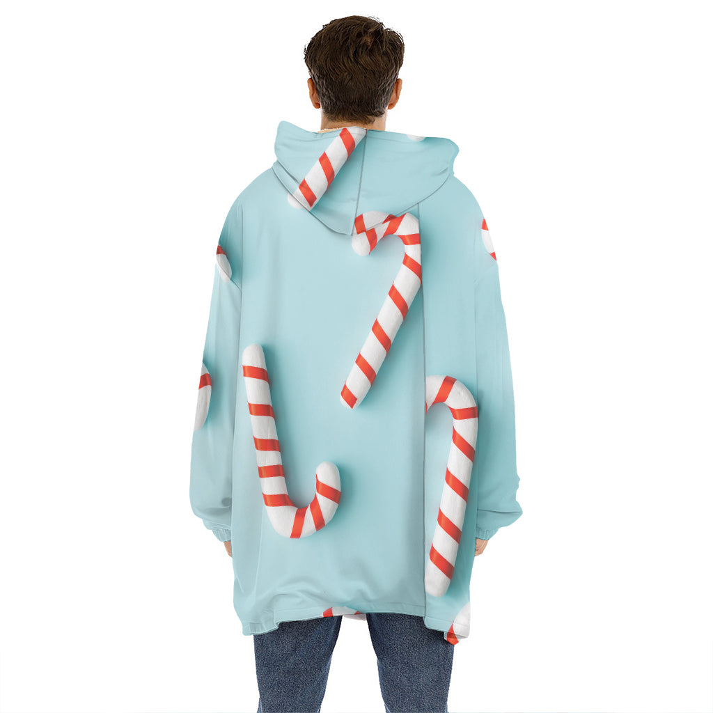 Christmas Candy Candies Pattern Print Hoodie Blanket